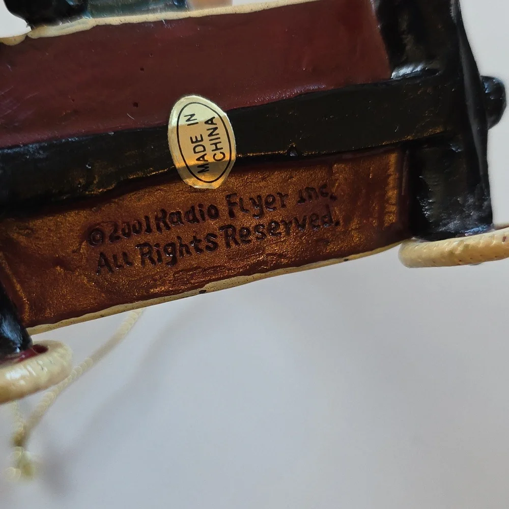 Christmas Ornament - Radio Flyer - Red Wagon And Boy Ornament